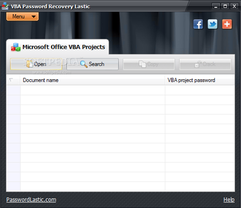 VBA Password Recovery Lastic screenshot