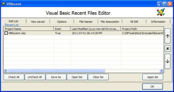 VBRecent screenshot