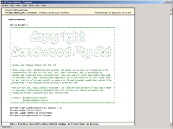 VB/VBA Code Printer System screenshot