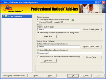 VCard Converter for Microsoft Outlook screenshot