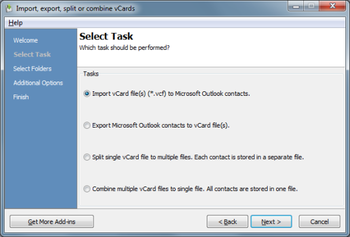 vCard ImportExport screenshot