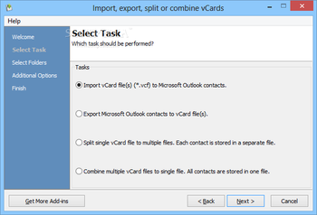 vCard ImportExport screenshot