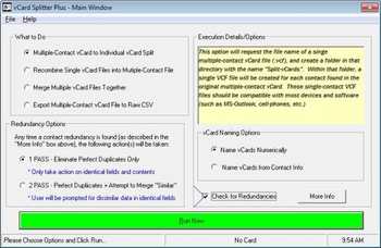 vCard Splitter Plus screenshot