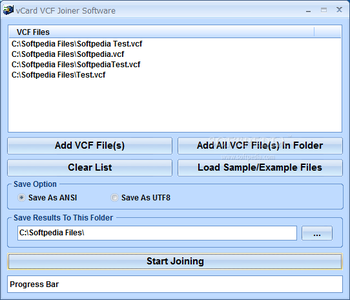 vCard VCF Joiner Software screenshot