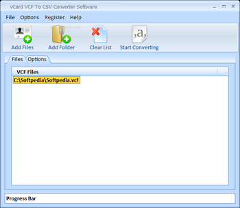 vCard VCF To CSV Converter Software screenshot