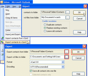 vCard4Outlook screenshot 2