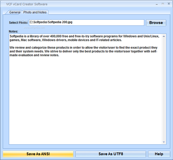 VCF vCard Creator Software screenshot 2