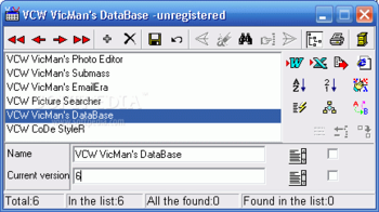 VCW VicMan's Database screenshot