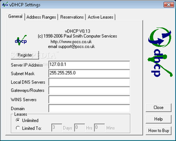 vDHCP Server screenshot