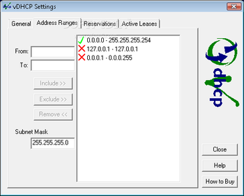 vDHCP Server screenshot 2