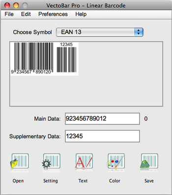 VectoBar Pro Linear Basic Barcode screenshot