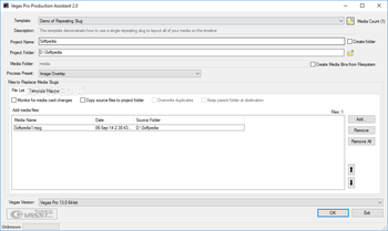 Vegas Pro Production Assistant screenshot