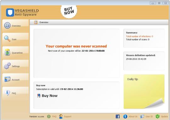 Vegashield Anti-Spyware screenshot