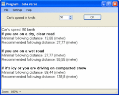 VEHICLE FOLLOWING DISTANCES CALCULATOR screenshot 2