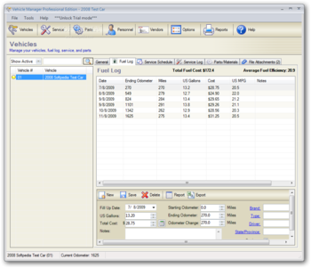 Vehicle Manager 2016 Professional Edition screenshot 2