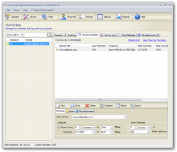 Vehicle Manager 2016 Professional Edition screenshot 3