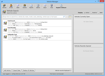 Vehicle Manager Enterprise screenshot