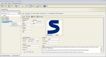 Vehicle Manager Home Edition screenshot