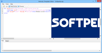 Velocity Template Editor screenshot