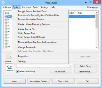 VeraCrypt Portable screenshot 3