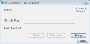 Verb trainer screenshot 2