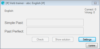 Verb trainer Portable screenshot