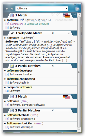 VerbAce-Pro German-English screenshot