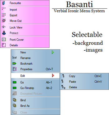 Verbial Iconic Menu System (Basanti) screenshot