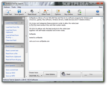 Verbose Text to Speech screenshot