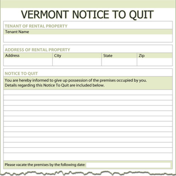 Vermont Notice To Quit screenshot