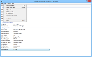 Version Information Editor screenshot 3