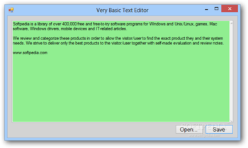 Very Basic Text Editor screenshot