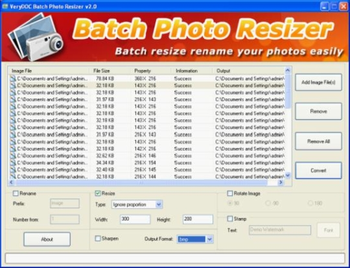 VeryDoc Batch Photo Resizer screenshot