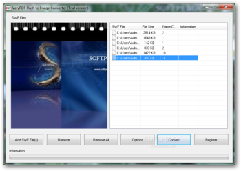 VeryPDF Flash to Image Converter screenshot