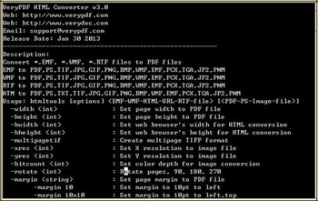 VeryPDF HTML Converter Command Line screenshot