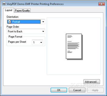 VeryPDF Mini EMF Printer screenshot 4