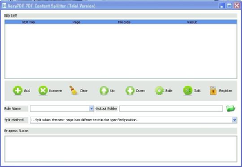 VeryPDF PDF Content Splitter screenshot