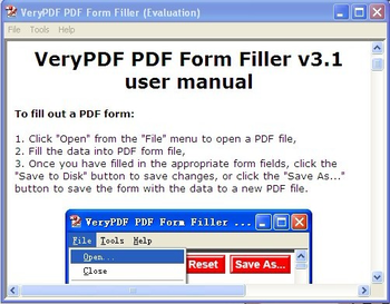 VeryPDF PDF Form Filler screenshot