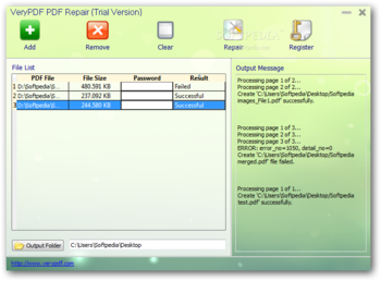 VeryPDF PDF Repair screenshot