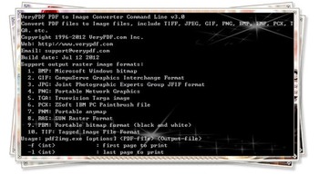 VeryPDF PDF to Image Converter Command Line screenshot