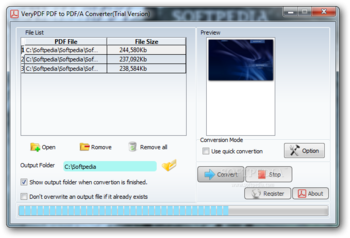 VeryPDF PDF to PDF/A Converter screenshot