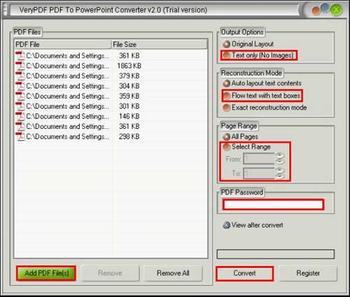 VeryPDF PDF to PowerPoint Converter screenshot