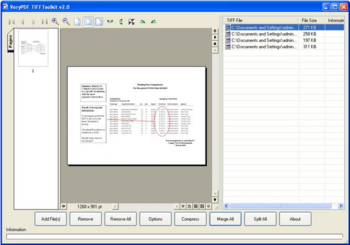 VeryPDF TIFF Toolkit screenshot