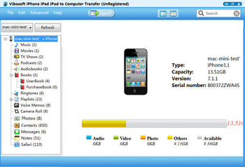 Vibosoft iPhone iPad iPod to Computer Transfer screenshot 2