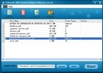 Vibosoft PDF Password Remover screenshot