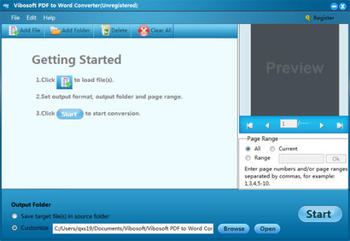 Vibosoft PDF to Word Converter screenshot
