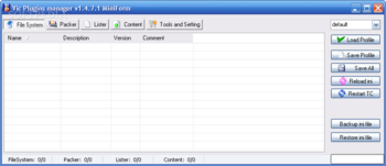 Vic Plugin manager screenshot