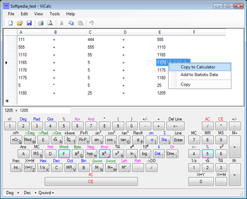 ViCalc screenshot
