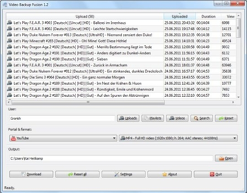 Video Backup Fusion screenshot