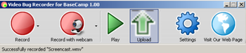 Video Bug Recorder for BaseCamp screenshot